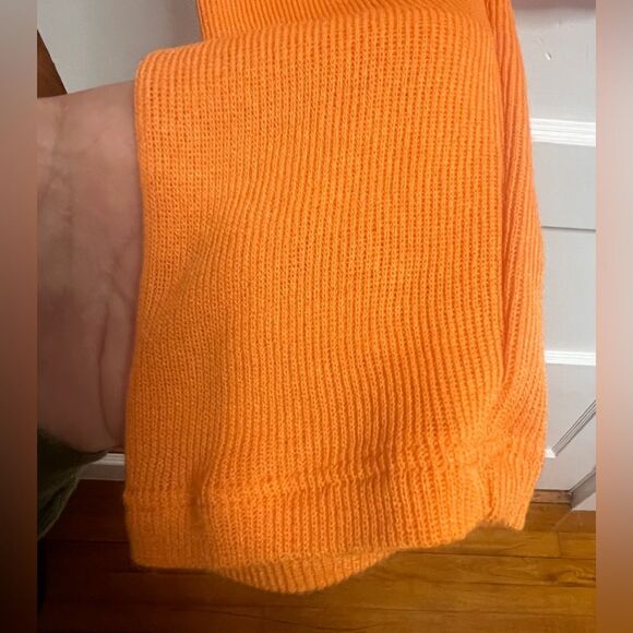 Zara orange ribbed knit cardigan V-neck and button-down front Size S - Picture 4 of 7